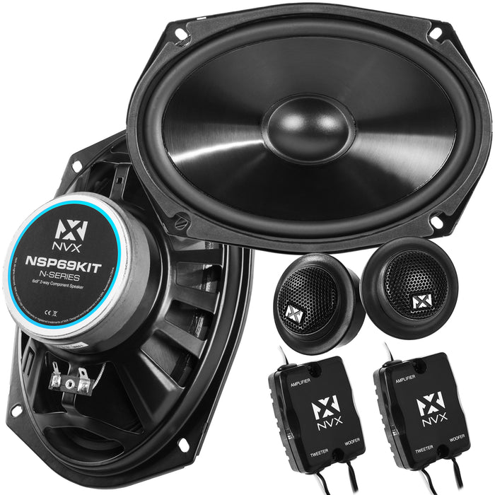 NSP69KIT 920W Peak (320W RMS) 6"x9" N-Series 2-Way Component Speaker System with 20mm Silk Dome Tweeters