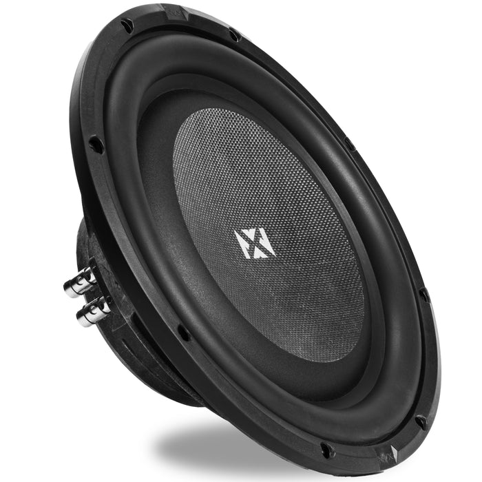 SMW12D4 800W Peak (400W RMS) S-Series Shallow-Mount 12" Dual 4-Ohm Subwoofer