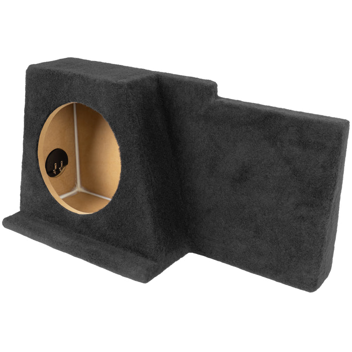 Custom Fit Single 10" Sealed Down Firing Empty Subwoofer Enclosure for 2008-2013 Chevrolet Silverado and GMC Sierra Extended Cab Trucks | VE-GM-SLVECG2-S10S