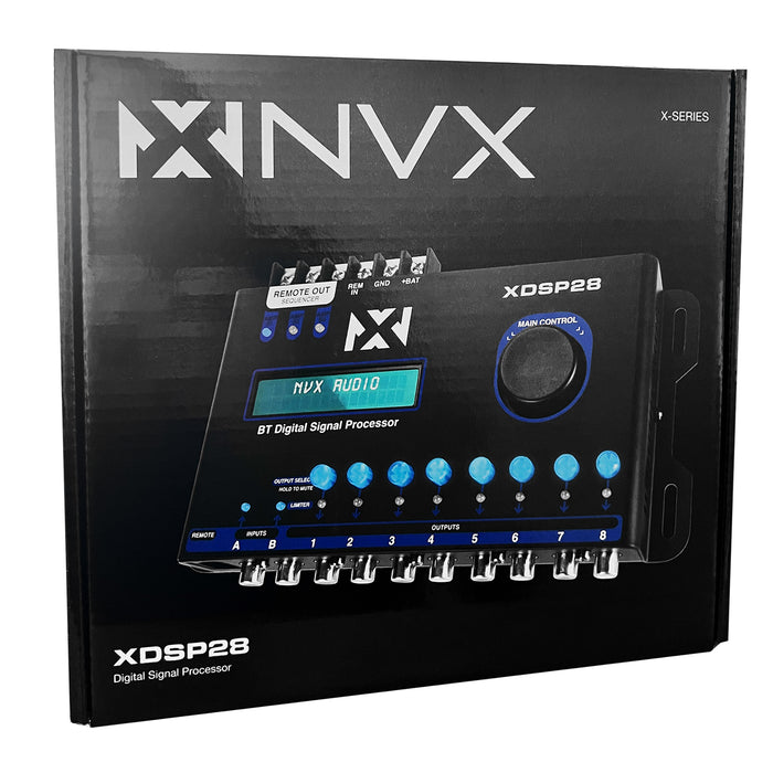 XDSP28 8-Channel X-Series 15 Band Parametric EQ Digital Signal Processor (DSP) with LCD Display, Built-in Bluetooth and Remote Level Controller