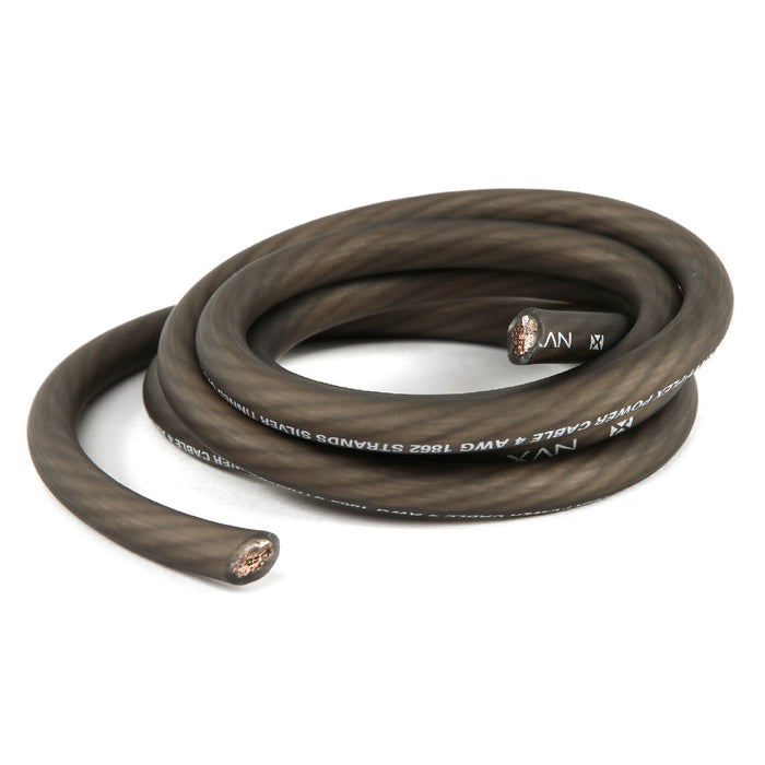 XW4BK5 5 ft. of Frosted Black 4-Gauge True Spec 100% Oxygen-Free Copper EnvyFlex Power/Ground Wire