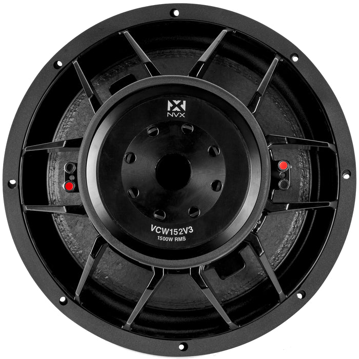 VCW154 Version 3 (VCW154v3) 3000W Peak (1500W RMS) 15" VC-Series v3 Dual 2-Ohm Subwoofer