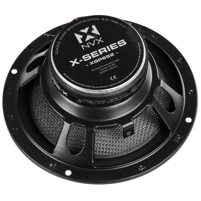 XSP652 600W Peak (200W) RMS 6.5" X-Series 2-Way Coaxial Speakers with Carbon Fiber Cones and 25mm Silk Dome Tweeters