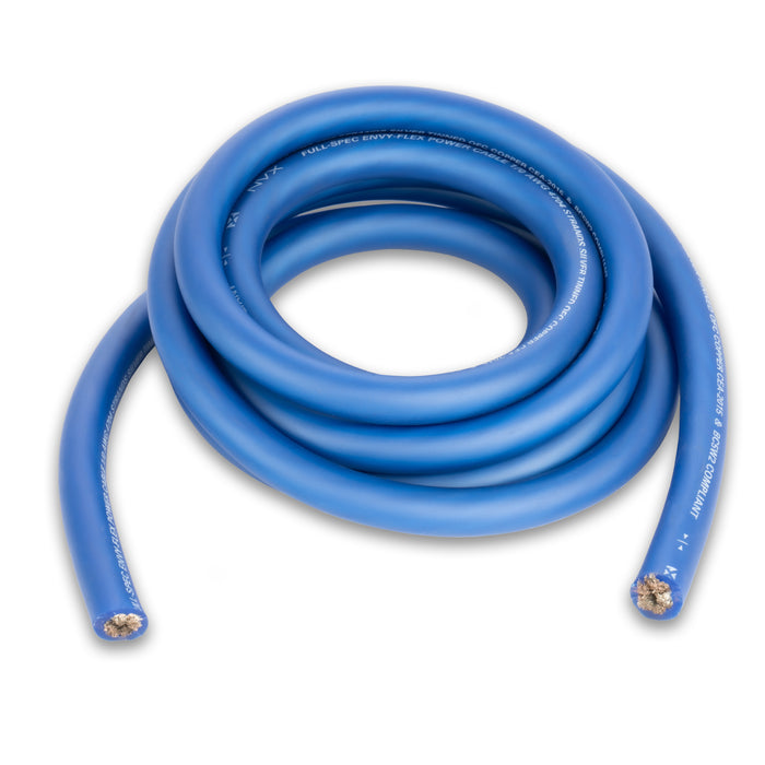 XW0BL10 10 ft. of Frosted Blue 1/0-Gauge True Spec 100% Oxygen-Free Copper EnvyFlex Power/Ground Wire